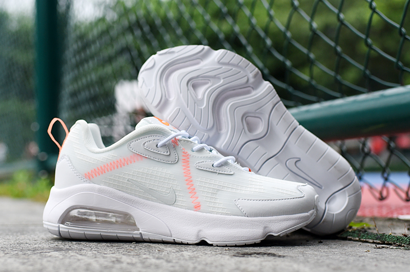 Women 2020 Nike Air Max 200V3 White Orange Shoes - Click Image to Close